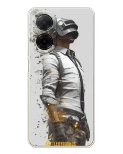 Чехол для Xiaomi Poco C71 с картинкой «PUBG — боец в пыли»