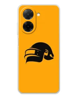 Чехол для Xiaomi Poco C71 с картинкой «PUBG — золотой шлем»