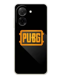 Чехол для Xiaomi Poco C71 с картинкой «PUBG — рамка лого»