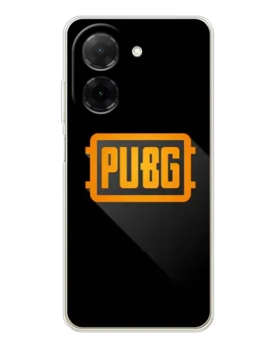 Чехол для Xiaomi Poco C71 с картинкой «PUBG — рамка лого»