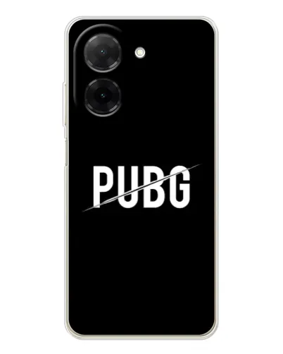 Чехол для Xiaomi Poco C71 с картинкой «PUBG — белый логотип»