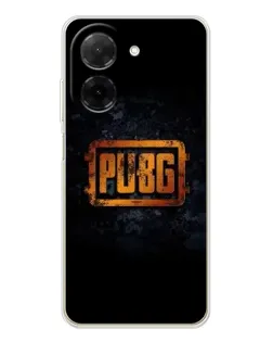 Чехол для Xiaomi Poco C71 с картинкой «PUBG — золотой логотип»