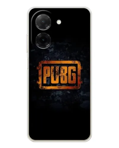 Чехол для Xiaomi Poco C71 с картинкой «PUBG — золотой логотип»