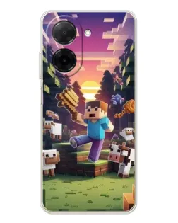 Чехол для Xiaomi Poco C71 с картинкой «Стив на ферме» Чехол для Xiaomi Poco C71 с картинкой «Стив на ферме»