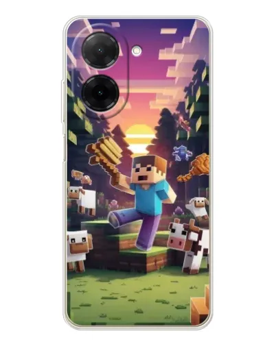 Чехол для Xiaomi Poco C71 с картинкой «Стив на ферме» Чехол для Xiaomi Poco C71 с картинкой «Стив на ферме»