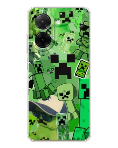 Чехол для Xiaomi Poco C71 с картинкой «Криперы Minecraft» Чехол для Xiaomi Poco C71 с картинкой «Криперы Minecraft»
