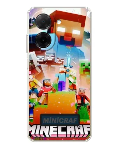 Чехол для Xiaomi Poco C71 с картинкой «Minecraft герои игры» Чехол для Xiaomi Poco C71 с картинкой «Minecraft герои игры»