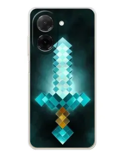 Чехол для Xiaomi Poco C71 с картинкой «Алмазный меч неон»