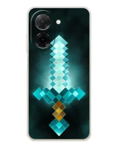 Чехол для Xiaomi Poco C71 с картинкой «Алмазный меч неон» Чехол для Xiaomi Poco C71 с картинкой «Алмазный меч неон»