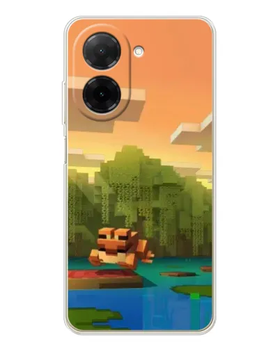Чехол для Xiaomi Poco C71 с картинкой «Майнкрафт закат солнца» Чехол для Xiaomi Poco C71 с картинкой «Майнкрафт закат солнца»