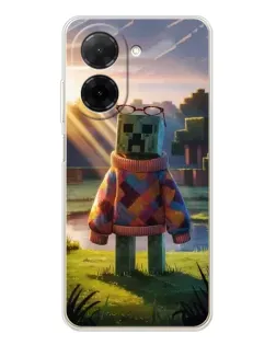 Чехол для Xiaomi Poco C71 с картинкой «Крипер в свитере»