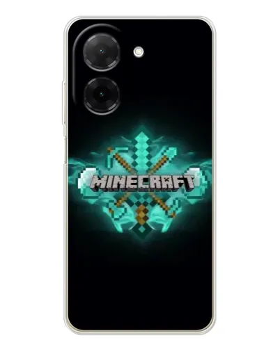Чехол для Xiaomi Poco C71 с картинкой «Minecraft Diamond лого» Чехол для Xiaomi Poco C71 с картинкой «Minecraft Diamond лого»