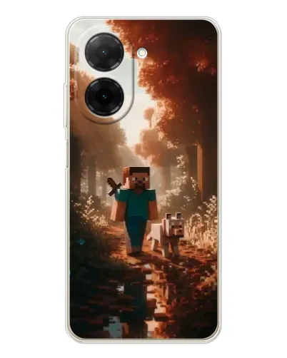 Чехол для Xiaomi Poco C71 с картинкой «Стив в лесу» Чехол для Xiaomi Poco C71 с картинкой «Стив в лесу»