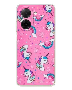 Чехол для Xiaomi Poco C71 с картинкой «Unicorn паттерн розовый» Чехол для Xiaomi Poco C71 с картинкой «Unicorn паттерн розовый»