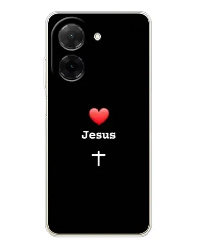 Чехол для Xiaomi Poco C71 с картинкой «Сердце - Jesus» Чехол для Xiaomi Poco C71 с картинкой «Сердце - Jesus»