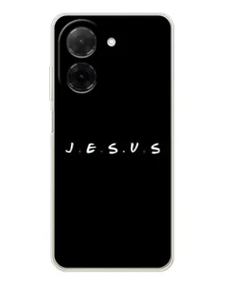 Чехол для Xiaomi Poco C71 с картинкой «Точки веры J.E.S.U.S.»