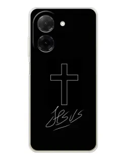Чохол для Xiaomi Poco C71 з картинкою «Графічний хрест Jesus»