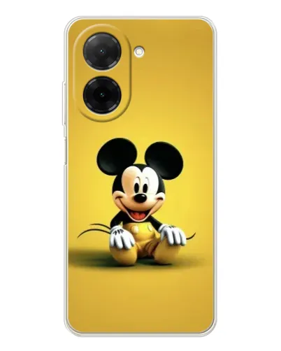 Чехол для Xiaomi Poco C71 с картинкой «Микки на желтом»