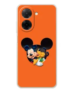 Чехол для Xiaomi Poco C71 с картинкой «Сердце Микки Минни»
