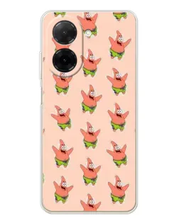 Чехол для Xiaomi Poco C71 с картинкой «Патрик Стар паттерн»
