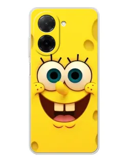 Чехол для Xiaomi Poco C71 с картинкой «Губка Боб улыбка»