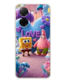 Чехол для Xiaomi Poco C71 с картинкой «Губка Боб Патрик»