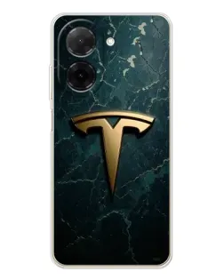 Чехол для Xiaomi Poco C71 с картинкой «Мраморная Tesla Gold»