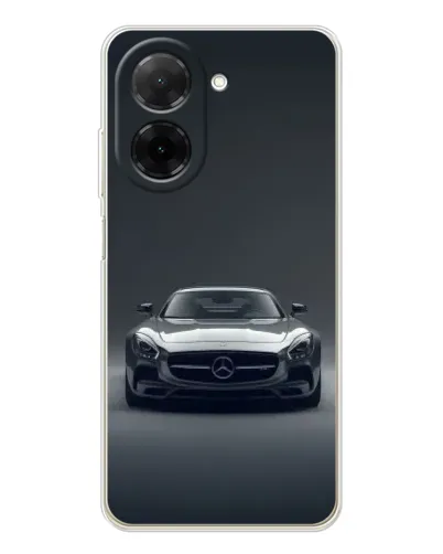 Чехол для Xiaomi Poco C71 с картинкой «Mercedes на черном»