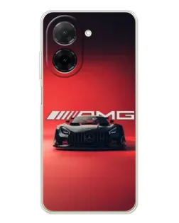 Чехол для Xiaomi Poco C71 с картинкой «Mercedes AMG — красная линия»