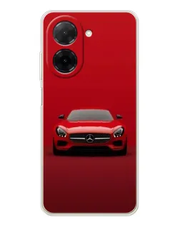 Чехол для Xiaomi Poco C71 с картинкой «Красный Mercedes AMG»