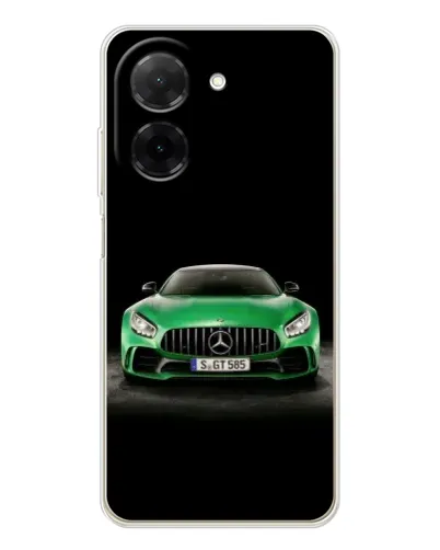Чехол для Xiaomi Poco C71 с картинкой «Mercedes — неоновый лого»