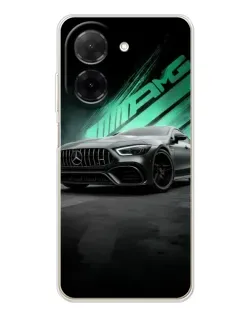 Чехол для Xiaomi Poco C71 с картинкой «Темный Mercedes AMG»