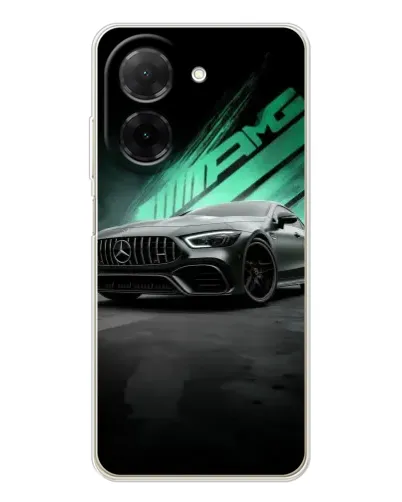Чехол для Xiaomi Poco C71 с картинкой «Темный Mercedes AMG»