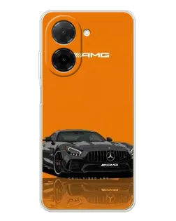 Чехол для Xiaomi Poco C71 с картинкой «Оранжевый Mercedes AMG»