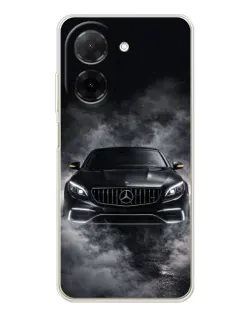 Чехол для Xiaomi Poco C71 с картинкой «Mercedes в дыму»