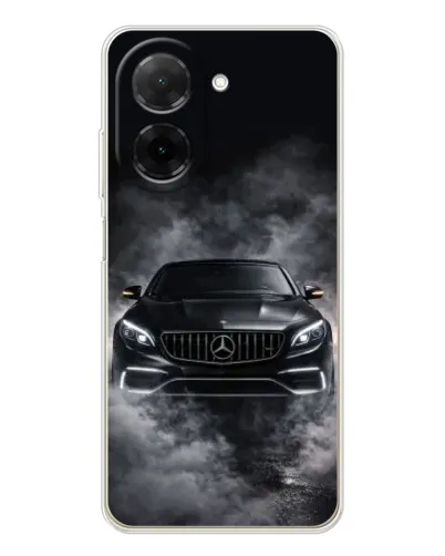 Чехол для Xiaomi Poco C71 с картинкой «Mercedes в дыму»