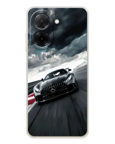 Чехол для Xiaomi Poco C71 с картинкой «Гоночный Mercedes AMG»