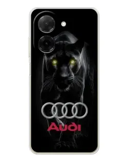 Чехол для Xiaomi Poco C71 с картинкой «Пантера и Audi»