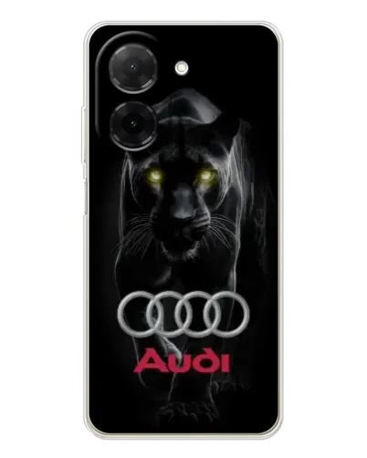Чехол для Xiaomi Poco C71 с картинкой «Пантера и Audi»