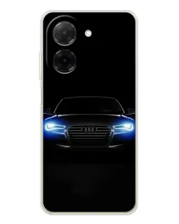 Чехол для Xiaomi Poco C71 с картинкой «Audi в неоне»