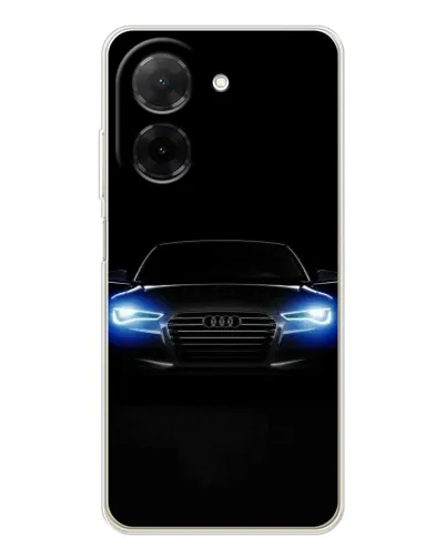 Чехол для Xiaomi Poco C71 с картинкой «Audi в неоне»