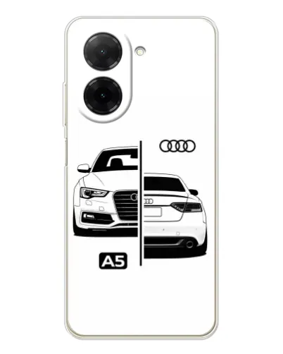 Чехол для Xiaomi Poco C71 с картинкой «Audi — контрастный дизайн»
