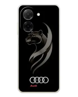 Чехол для Xiaomi Poco C71 с картинкой «Графика — пантера и Audi»