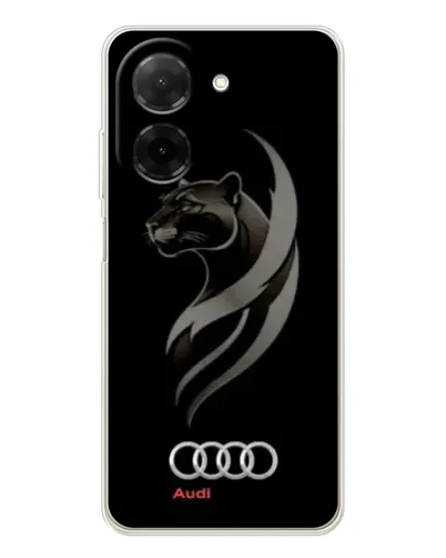 Чехол для Xiaomi Poco C71 с картинкой «Графика — пантера и Audi»