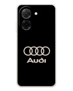 Чехол для Xiaomi Poco C71 с картинкой «Audi — золотой логотип»