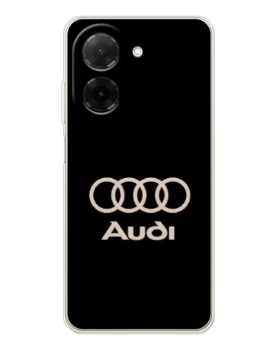 Чехол для Xiaomi Poco C71 с картинкой «Audi — золотой логотип»