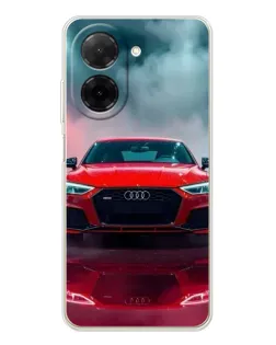 Чехол для Xiaomi Poco C71 с картинкой «Audi RS — красный стиль»