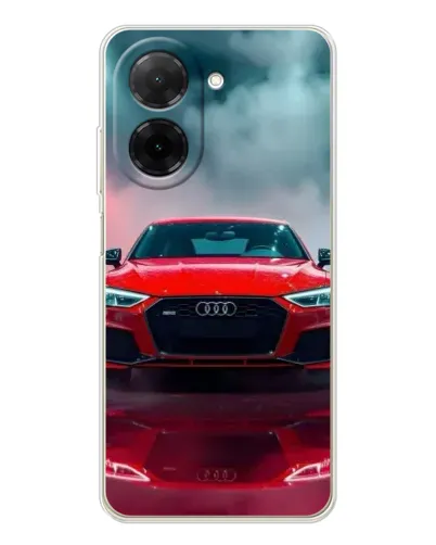 Чехол для Xiaomi Poco C71 с картинкой «Audi RS — красный стиль»