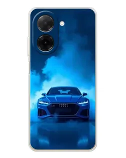 Чехол для Xiaomi Poco C71 с картинкой «Audi — голубая энергия»