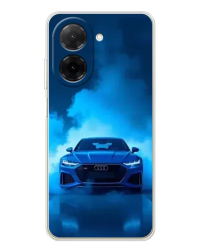 Чехол для Xiaomi Poco C71 с картинкой «Audi — голубая энергия»